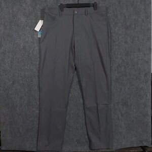 32 Degrees Cool Pants Mens 38 Charcoal Melange Stretch Performance Golf Work